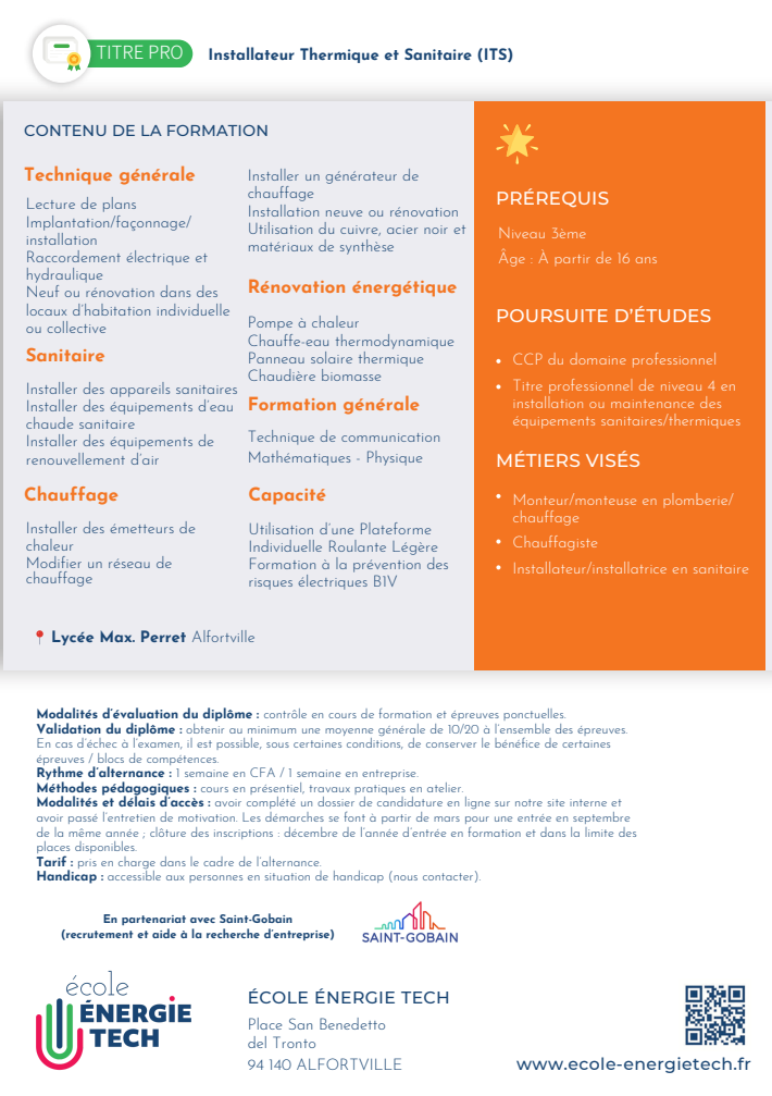 FICHE FORMATION ITS 2026 2